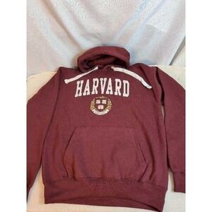 Harvard Crimson Hoodie Pullover Sweatshirt Fleece Lined College Mens M